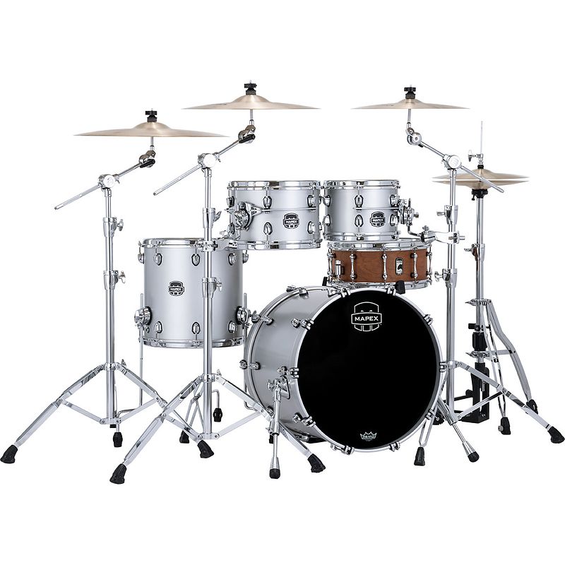 Foto van Mapex se504xm saturn evolution maple fusion iridium silver 4-delige shellset