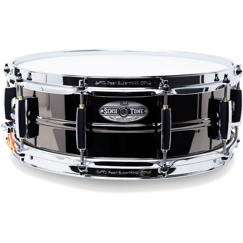 Foto van Pearl sensitone heritage black brass 14 x 5 inch snaredrum