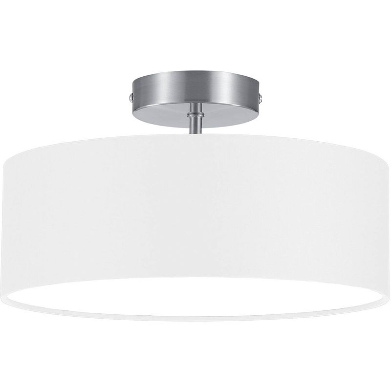 Foto van Led plafondlamp - plafondverlichting - trion hotia - e14 fitting - 2-lichts - rond - mat wit - aluminium