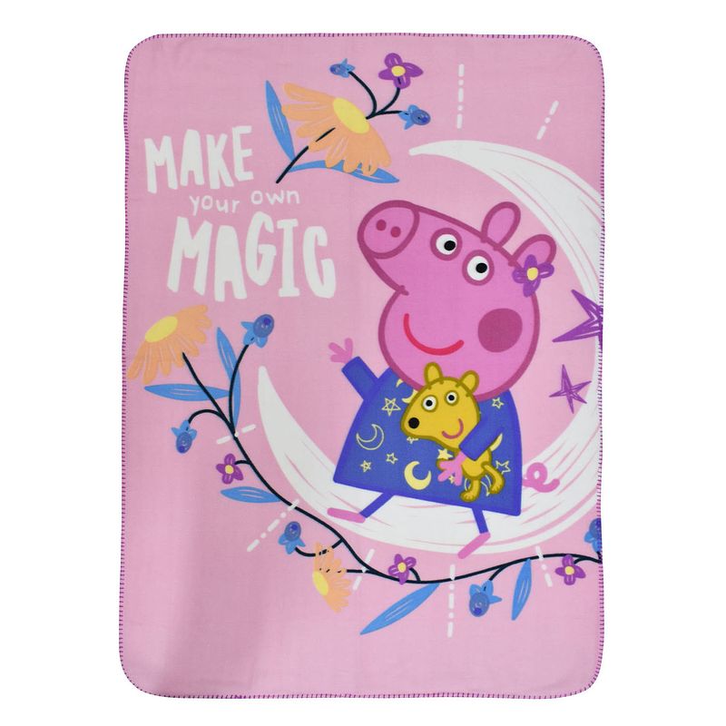 Foto van Nickelodeon fleecedeken peppa pig junior 140 x 100 cm roze