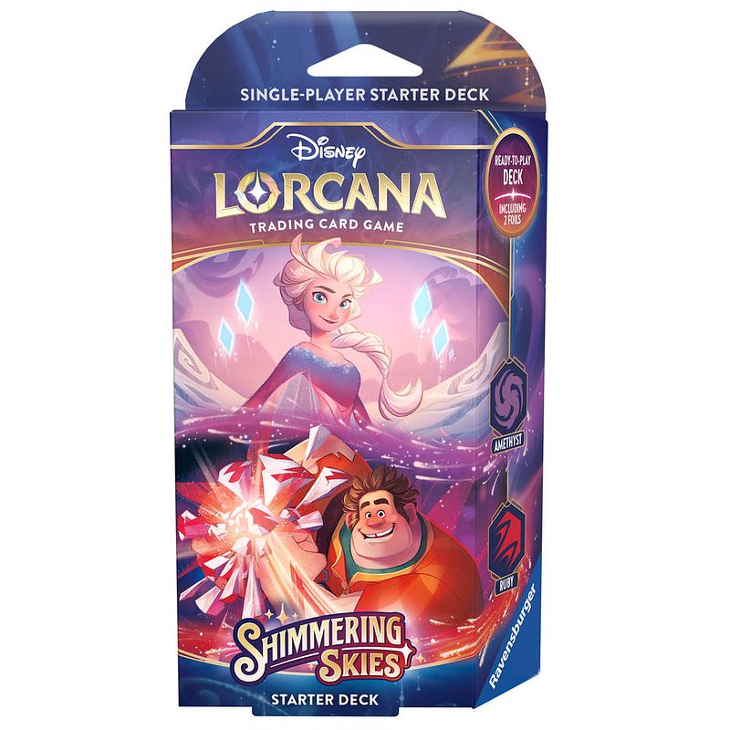 Foto van Disney lorcana tcg shimmering skies starter deck elsa wreck-it ralph