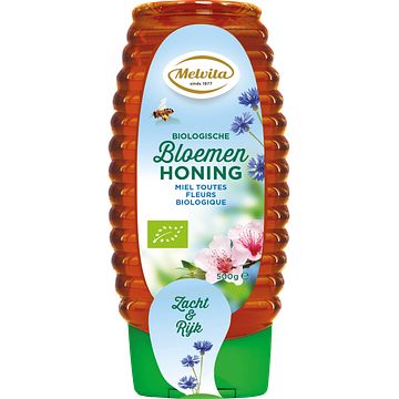 Foto van Melvita biologische bloemenhoning 500g bij jumbo