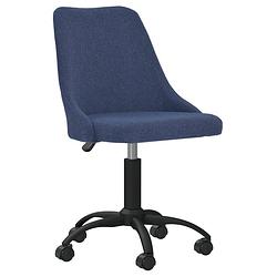 Foto van The living store eetstoelen - draaibaar - blauw - 51 x 56 x (86-98) cm - gasveermechanisme