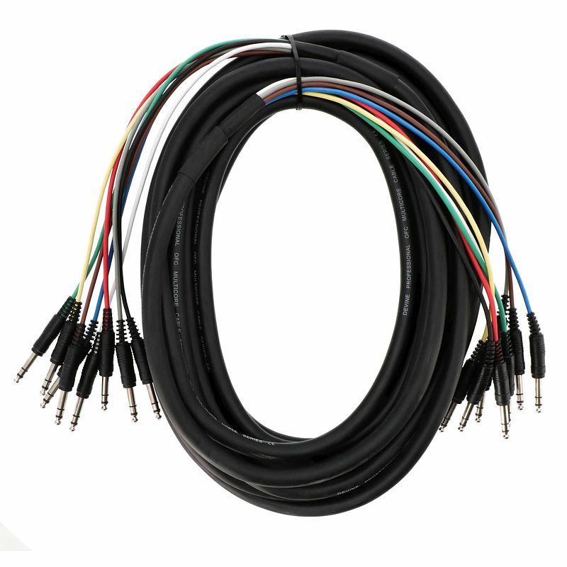 Foto van Devine mul010/10 snake cable 8x 6.35mm jack stereo -8x 6.35mm jack stereo 10m