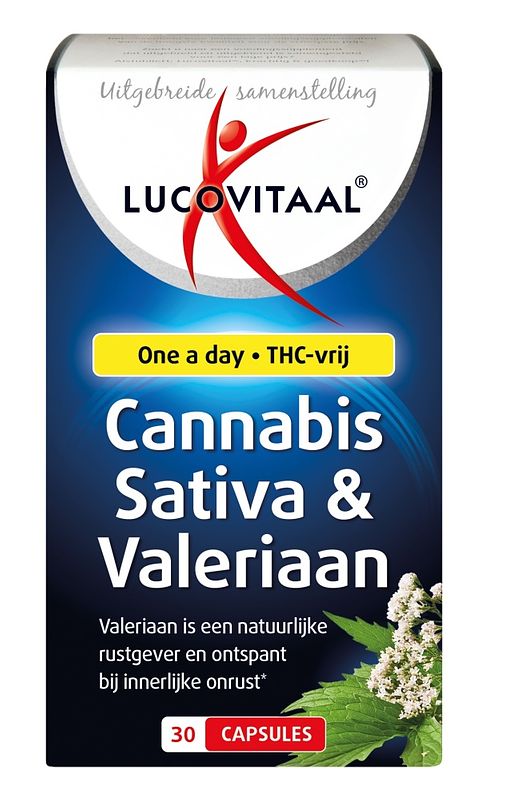 Foto van Lucovitaal cannabis sativa & valeriaan