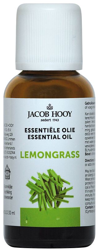 Foto van Jacob hooy essentiële olie lemongrass 30ml