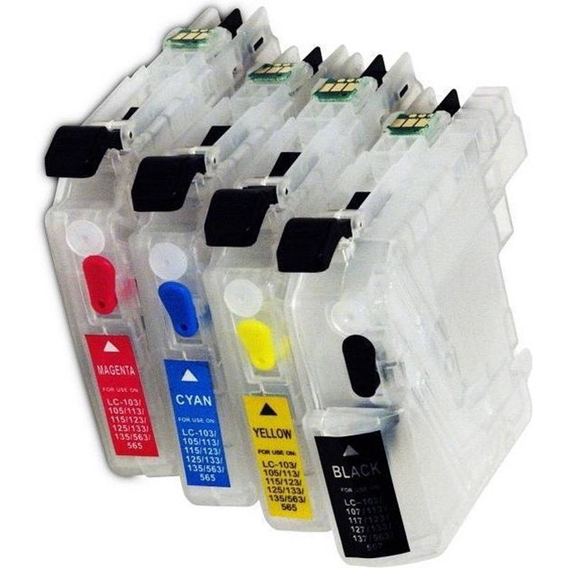 Foto van Inktmedia® - geschikt brother lc-125 / lc-127 serie navulbare cartridges met arc chip