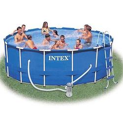 Foto van Intex metal frame zwembad incl. filter/pomp/trap (457cmx122cm)