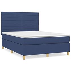 Foto van The living store boxspringbed slaapmax - 193 x 144 x 118/128 cm - duurzame stof - verstelbaar hoofdbord - pocketvering