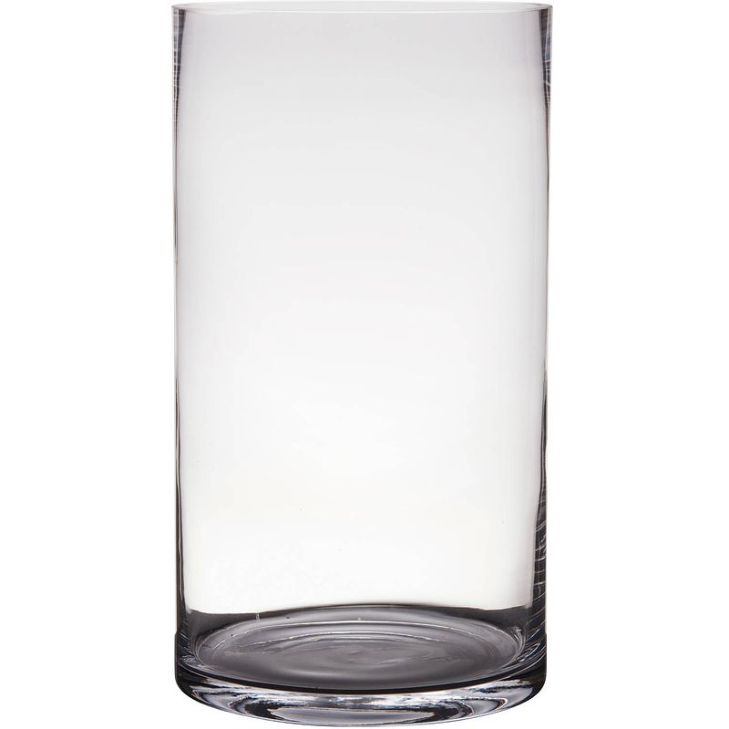Foto van Glazen bloemen cylinder vaas/vazen 40 x 25 cm transparant - vazen