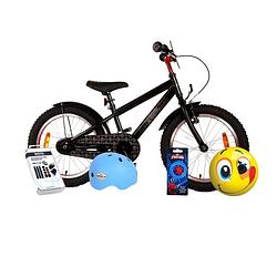 Foto van Volare kinderfiets spider-man - 18 inch - zwart - inclusief fietshelm & accessoires