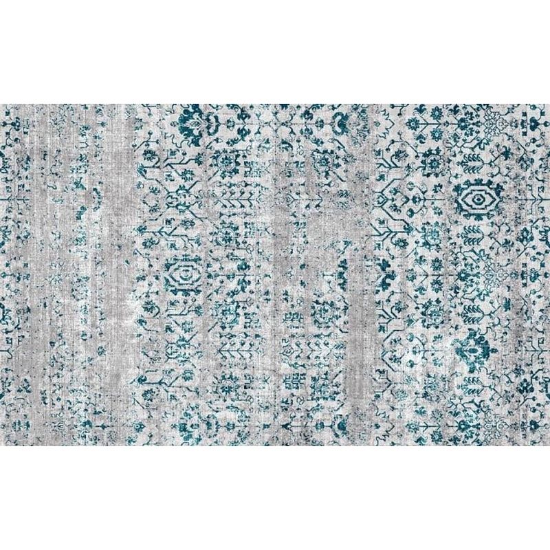 Foto van Dimehouse industrieel vloerkleed 160x230 dylan - blauw wit - stof