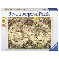 Foto van Ravensburger puzzel antieke wereldkaart - 5000 stukjes