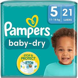 Foto van Pampers babydry maat 5, 21 luiers bij jumbo