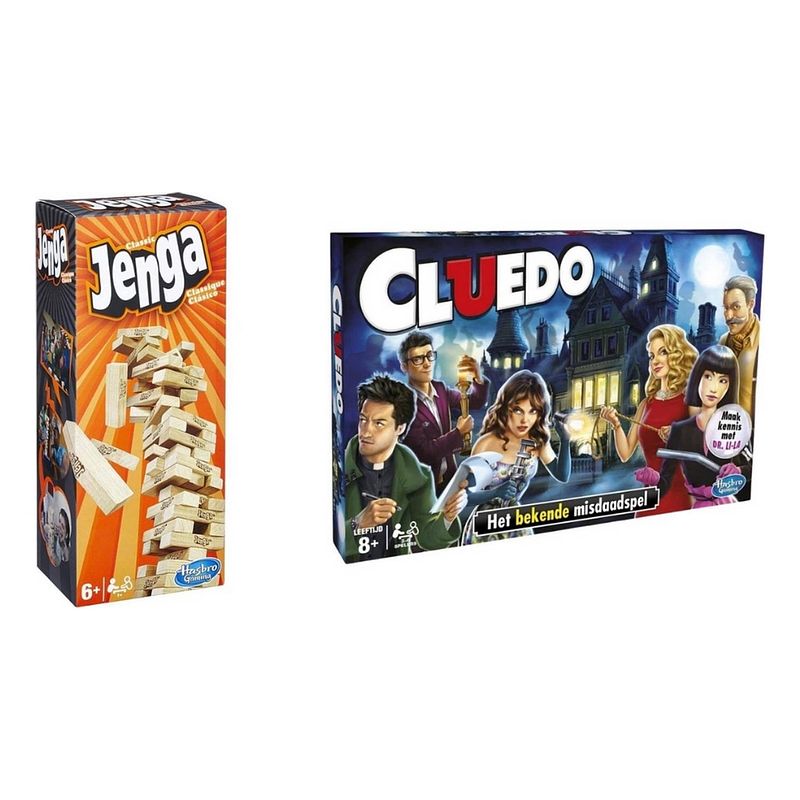 Foto van Spellenbundel - 2 stuks - jenga & cluedo