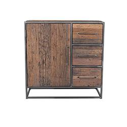 Foto van Giga meubel dressoir hout/metaal - 90x40x90cm - dressoir lio