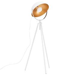 Foto van Beliani thames - staande lamp-wit-metaal