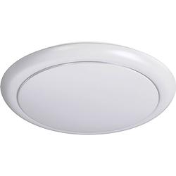 Foto van Led plafondlamp - aigi ala - opbouw rond 12w - warm wit 3000k - mat wit - aluminium