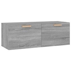 Foto van The living store wandkast - trendy - opbergruimte - 100x36.5x35 cm - grijs sonoma eiken