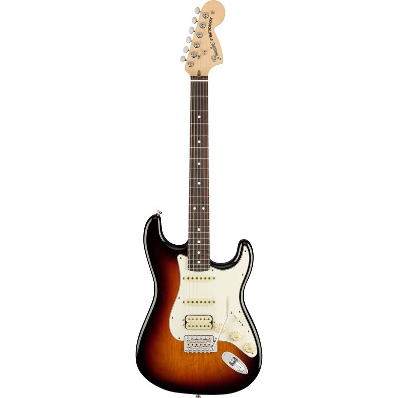 Foto van Fender american performer stratocaster hss 3-color sunburst rw met gigbag