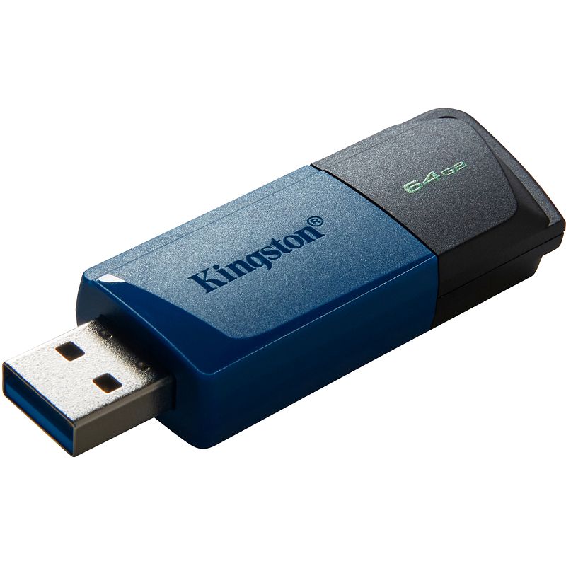 Foto van Kingston datatraveler exodia m 64 gb, usb 3.2 gen 1 (zwart + blauw)