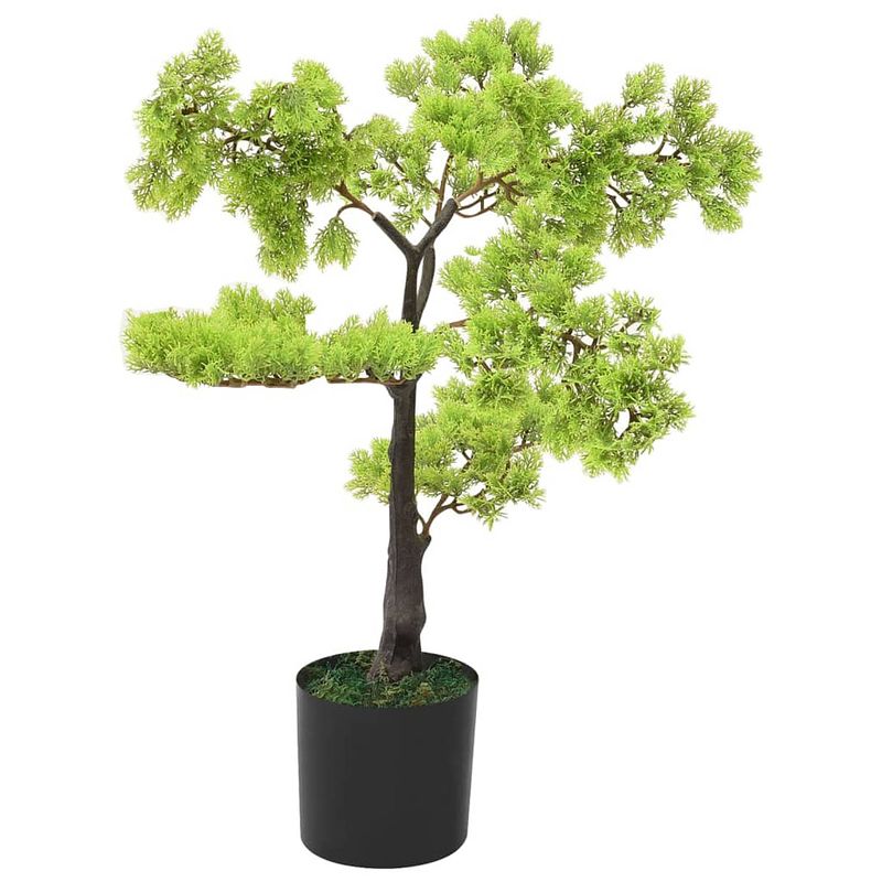 Foto van Vidaxl kunstplant met pot cipres bonsai 60 cm groen