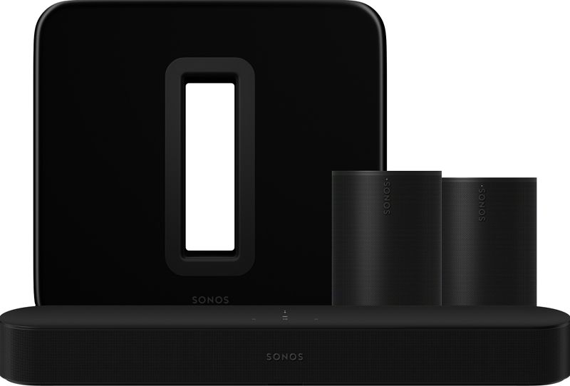 Foto van Sonos beam + era 100 + sub g3 zwart