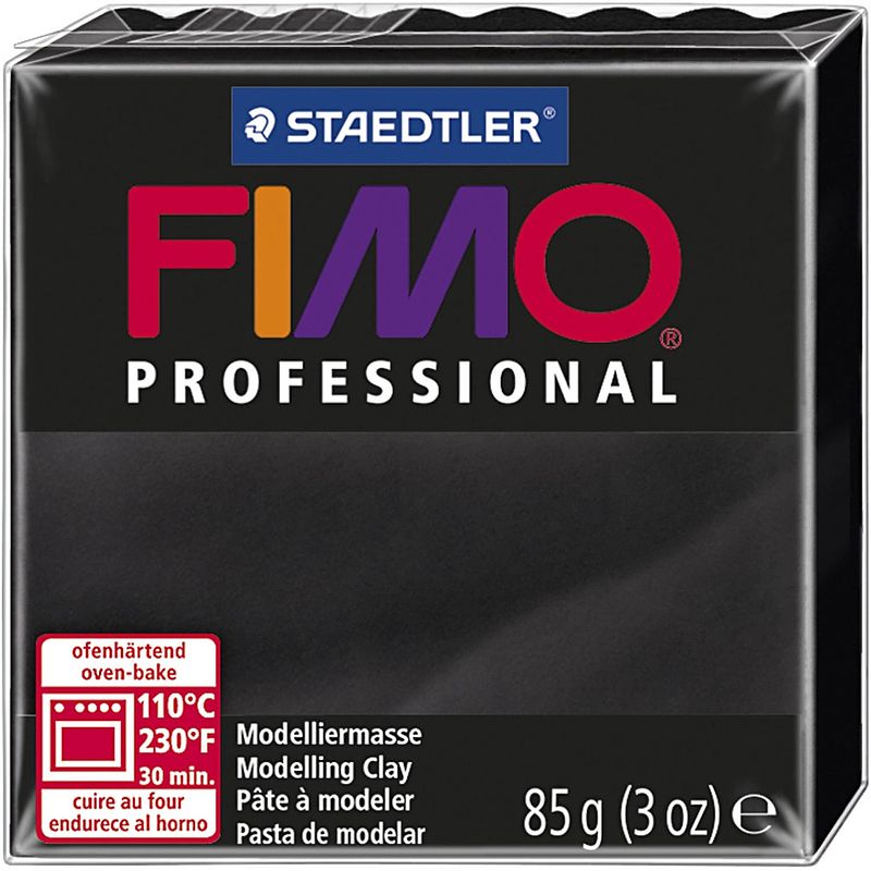 Foto van Staedtler fimo professional boetseerklei 85 gram zwart