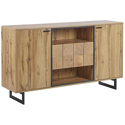 Foto van Beliani boiso - sideboard-lichte houtkleur-vezelplaat