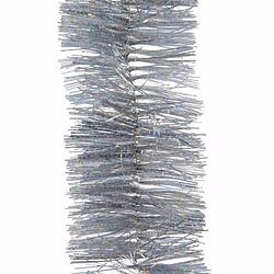 Foto van Elegant christmas kerstboom decoratie glitter slinger zilver 270 cm - kerstslingers