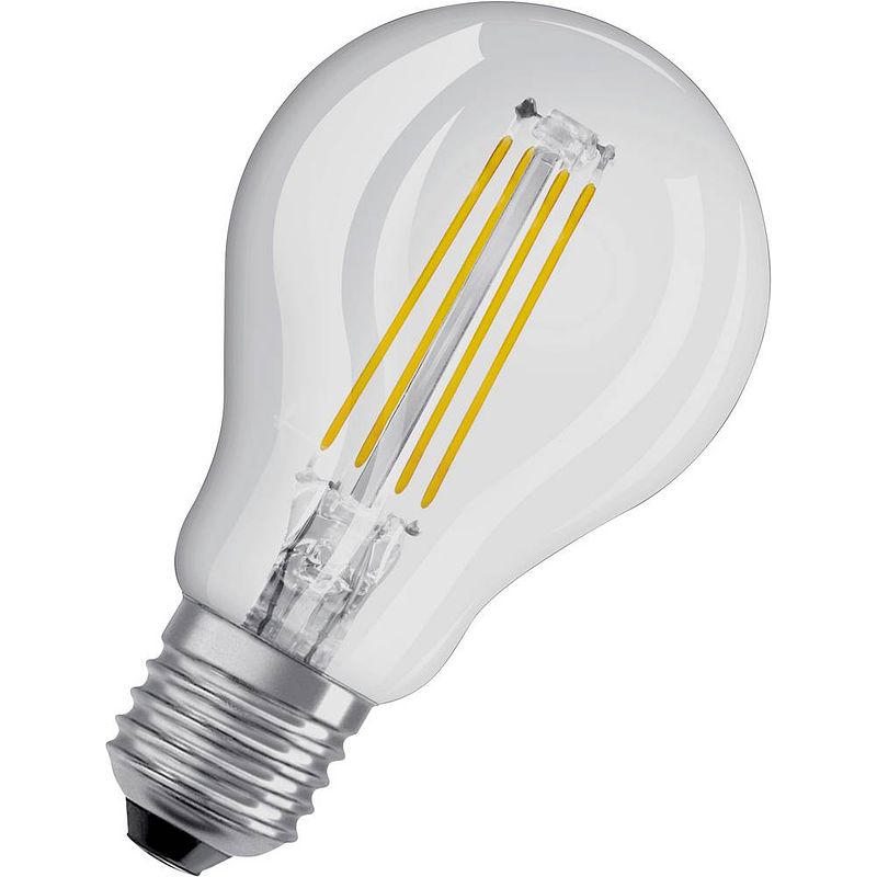 Foto van Osram 4058075434844 led-lamp energielabel f (a - g) e27 peer 5 w = 40 w koudwit (ø x l) 45 mm x 77 mm 1 stuk(s)