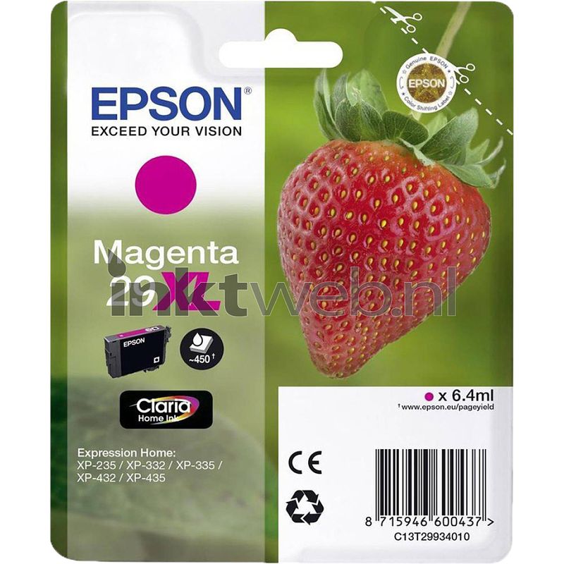 Foto van Epson 29xl magenta cartridge