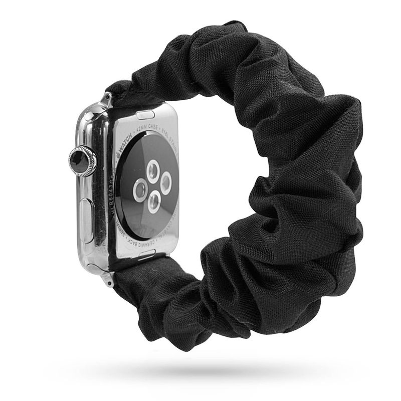 Foto van Smartphoneclip - bandje scrunchie zwart - voor apple watch 38-40mm