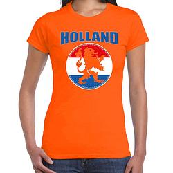 Foto van Oranje fan shirt / kleding holland met oranje leeuw ek/ wk voor dames xl - feestshirts