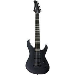 Foto van Fgn guitars j-standard mythic 7-string open pore black 7-snarige elektrische gitaar met gigbag
