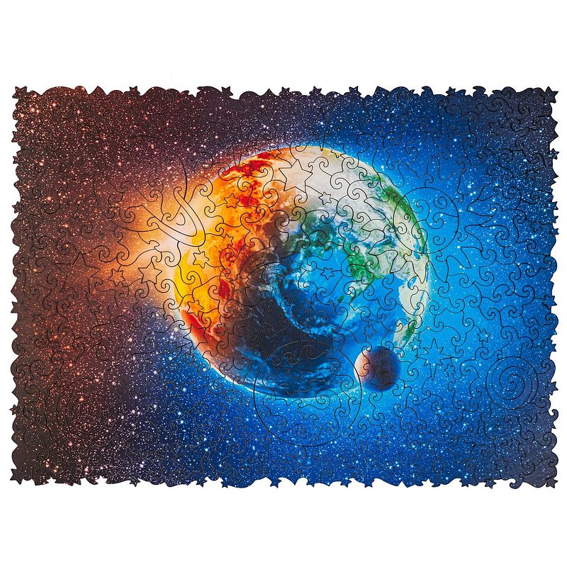 Foto van Unidragon houten puzzel woosaic - planeet aarde - 250 stukjes