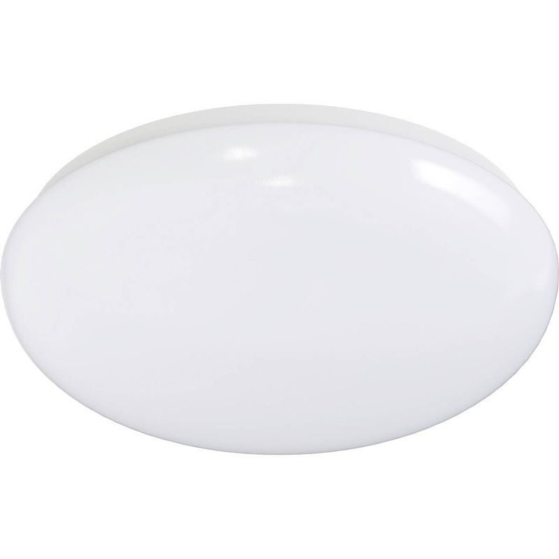 Foto van Led plafondlamp - aigi arory - opbouw rond - 18w - warm wit 3000k - mat wit - aluminium