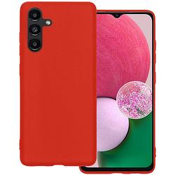 Foto van Basey samsung galaxy a13 5g hoesje siliconen hoes case cover samsung galaxy a13 5g-rood