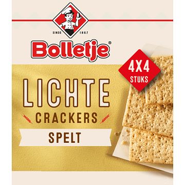 Foto van Bolletje lichte crackers spelt 4 x 4 stuks 190g bij jumbo