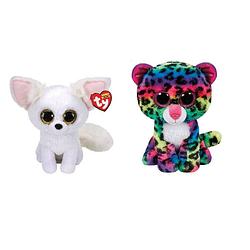 Foto van Ty - knuffel - beanie boo's - phoenix fox & dotty leopard