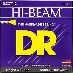 Foto van Dr strings mtr-10 hi-beam medium 10-46 elektrische gitaarsnaren