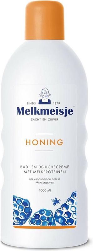 Foto van Melkmeisje honing bad & douche creme 1l bij jumbo