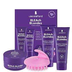 Foto van Lee stafford - bleach blondes - purple reign - geschenkset - met massageborstel
