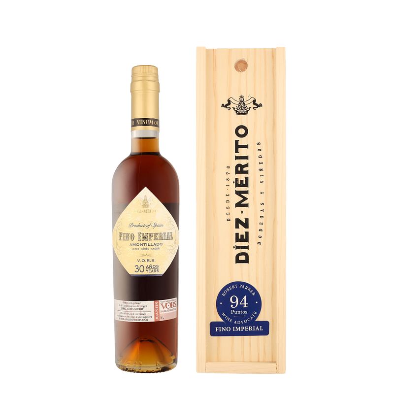 Foto van Fino imperial 30 years sherry amontillado v.o.r.s. wijn + giftbox