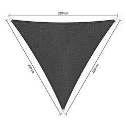 Foto van Shadow comfort driehoek 2x2x2m carbon black