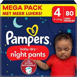 Foto van Pampers - baby dry night pants - maat 4 - mega pack - 80 stuks - 9/15 kg