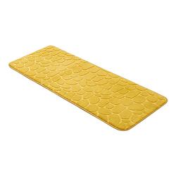 Foto van 4goodz pebbles anti-slip douchemat dubbele wasbak - 120x45 cm - geel