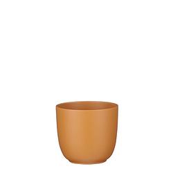 Foto van Tusca pot round brown matt - h14xd14,5cm