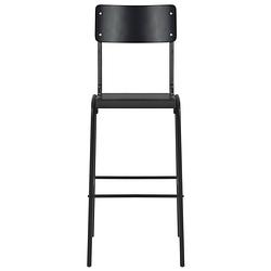 Foto van The living store barstoelen - 2-delige - zwart - 41.5 x 59 x 116.5 cm - stapelbaar