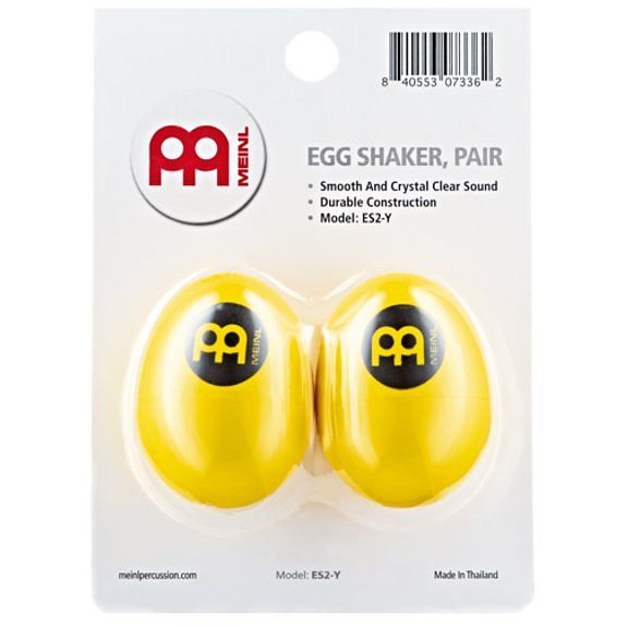 Foto van Meinl es2-y eggshaker geel (2 stuks)